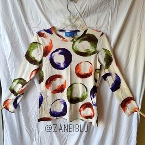 Simply Vera Long Sleeve Multicolored Tee